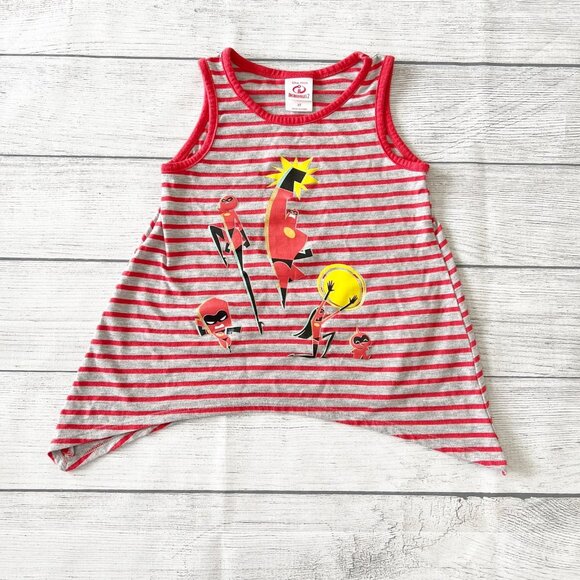 Disney Other - Disney Pixar Incredibles Graphic Striped Tank Top
